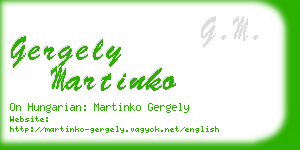 gergely martinko business card